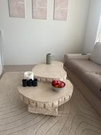 Crème Salontafel - Romeins Grieks - ovaal, Huis en Inrichting, Tafels | Salontafels, Overige materialen, 100 tot 150 cm, 50 tot 100 cm