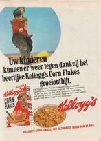 Retro reclame 1967 Kellogg's cornflakes stoeiende jongens, Verzenden, Overige typen