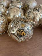 10 gouden kerstballen, Diversen, Kerst, Ophalen of Verzenden, Zo goed als nieuw