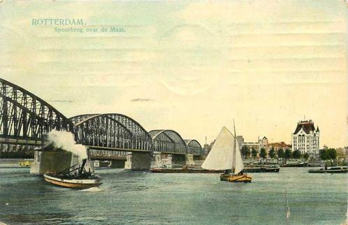 (380-859-019) Rotterdam Spoorbrug over de Maas, Verzamelen, Ansichtkaarten | Nederland, Zuid-Holland, Verzenden