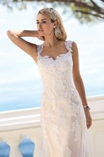 Kanten trouwjurk maat 38 open rug, Kleding | Dames, Ophalen of Verzenden, Zo goed als nieuw, Wit, Trouwjurk