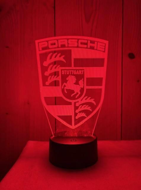 Porsche lamp, Huis en Inrichting, Lampen | Tafellampen, Minder dan 50 cm, Hout, Ophalen of Verzenden