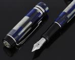 Parker Duofold Blue Mosaic 3 delig pennen set 18k goud, Verzamelen, Pennenverzamelingen, Voordeelsieraden, Parker, Met doosje