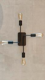 Plafonierre Lucide Lester 4-lichts incl. Filament Lampen, Ophalen of Verzenden, Zo goed als nieuw, Metaal, Industrieel