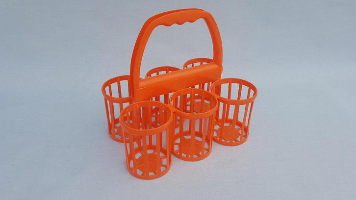 Vintage flessenhouder / flessenrek, Huis en Inrichting, Woonaccessoires | Wijnrekken, Gebruikt, Minder dan 50 cm, Kunststof, 5 tot 15 flessen