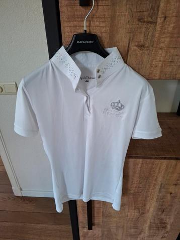 Paardrijkleding shirt wit wedstrijd Equi Theme beschikbaar voor biedingen