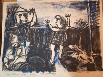 Originele Litho - Abstracte Compositie G vervisch beschikbaar voor biedingen