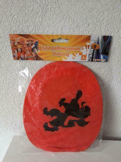 NIEUW Auto Oranje Spiegelhoezenset Autospiegel, Hobby en Vrije tijd, Feestartikelen, Nieuw, Versiering, Oranje of Koningsdag, Ophalen of Verzenden