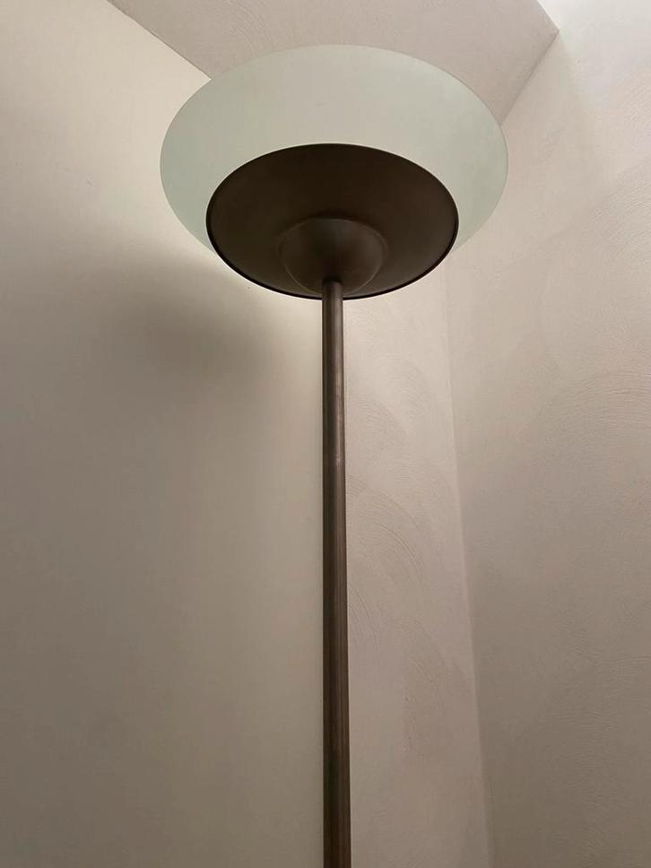 Vintage Herda Uplight Vloerlamp - Jaren 70, Huis en Inrichting, Lampen | Vloerlampen, Gebruikt, 150 tot 200 cm, Glas, Metaal, Ophalen