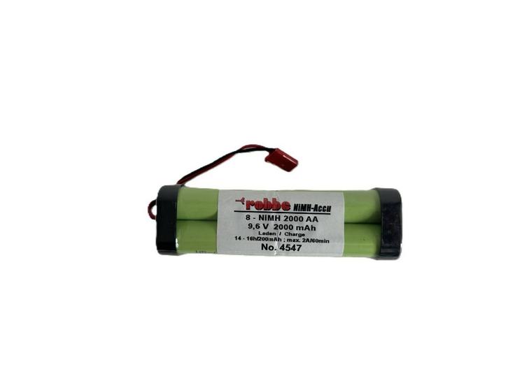 Robbe 8 nimh 2000 AA 9,6V 2000mah accu rc, Hobby en Vrije tijd, Modelbouw | Radiografisch | Auto's, Onderdeel, Overige schalen