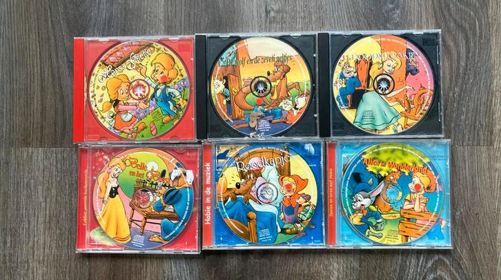 6 Sprookjes cd's hans en grietje roodkapje doornroosje, Cd's en Dvd's, Cd's | Kinderen en Jeugd, Zo goed als nieuw, Verhaal of Sprookje