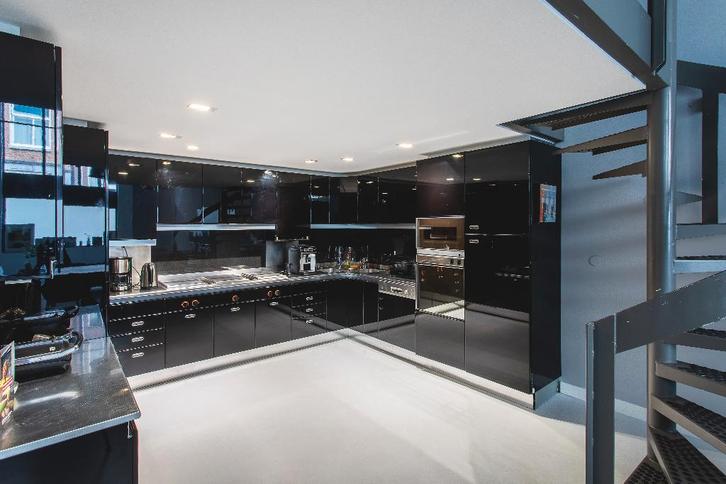 Poggenpohl design keuken, Huis en Inrichting, Keuken | Complete keukens, Gebruikt, Overige typen, Zwart, Staal of Rvs, Greeploos