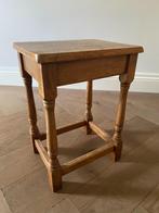 Bijzettafeltje massief hout bruin bijzettafel, Ophalen, Minder dan 45 cm, Minder dan 55 cm, Gebruikt