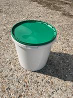 60 stevige plastic emmers met groene deksel – 10 liter, Huis en Inrichting, Emmers, Ophalen of Verzenden, Nieuw, Kunststof