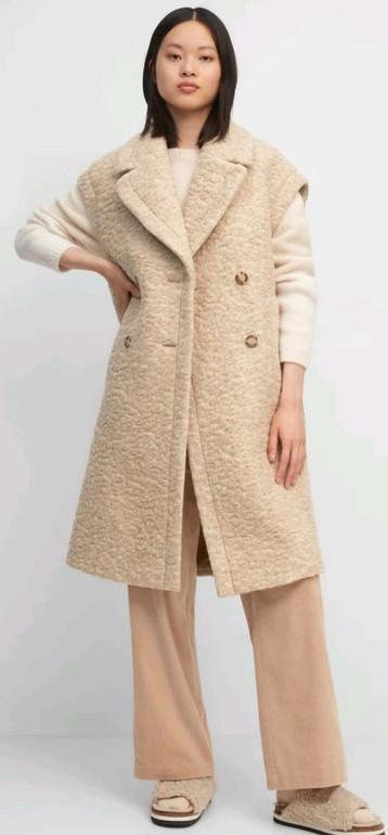 Lang beige MARC O'POLO wollen teddy gilet maat 38 beschikbaar voor biedingen
