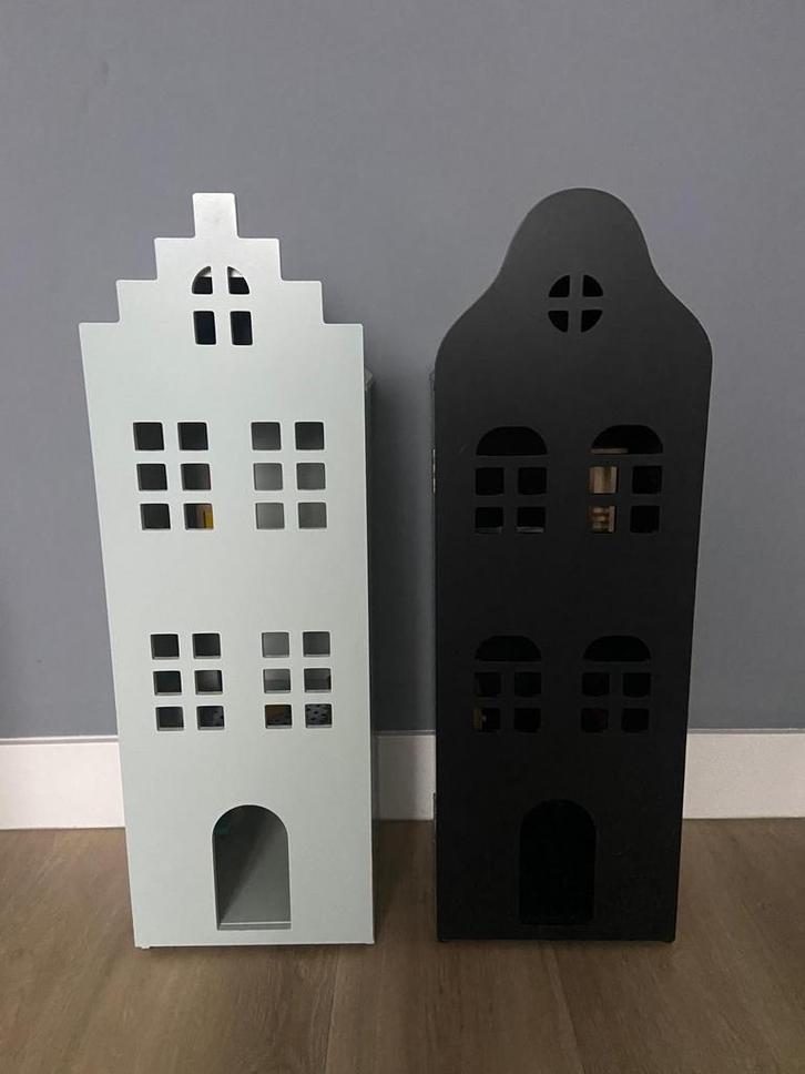 Hema Grachtenpand Poppenhuis (2x) + Meubels, Kinderen en Baby's, Speelgoed | Poppenhuizen, Zo goed als nieuw, Poppenhuis, Ophalen of Verzenden