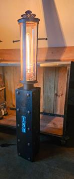 Unieke industriële lamp in meerpaal stijl., Ophalen, Gebruikt, 100 tot 150 cm, Glas