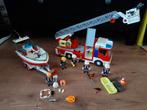 Playmobil brandweer ladderwagen en Blusboot, Kinderen en Baby's, Speelgoed | Playmobil, Complete set, Ophalen of Verzenden, Zo goed als nieuw
