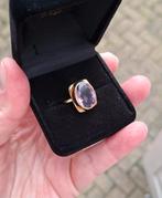 Gouden 8k ring met amethist maat 18,5, Sieraden, Tassen en Uiterlijk, Ringen, 18 tot 19, Gebruikt, Verzenden, Dame
