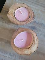 Kaarsen in kokosnoot, Overige materialen, Gebruikt, Ophalen of Verzenden, Minder dan 25 cm