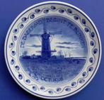 Porceleyne Fles 1918 De Dageraad 18cm (6) Blauw WO-1, Ophalen of Verzenden