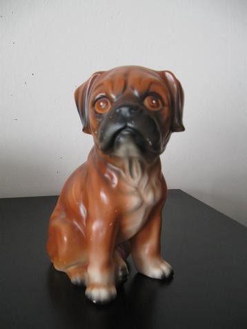 Beeld 18 cm van een jonge boxer hond vintage retro beschikbaar voor biedingen