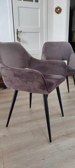 7 Eetkamerstoelen gestoffeerd grijs velours, Huis en Inrichting, Ophalen, Gebruikt, Fauteuil, Vijf, Zes of meer stoelen