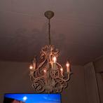 Vintage Kroonluchter met 6 Armen, Ophalen of Verzenden, Gebruikt, Metaal, Vintage