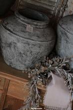 Potterie, kruik, vaas, kruiken, vazen, land living, grijs, Huis en Inrichting, Www.jufbrocante.nl, Www.jufbrocante.nl, Nieuw, Ophalen of Verzenden