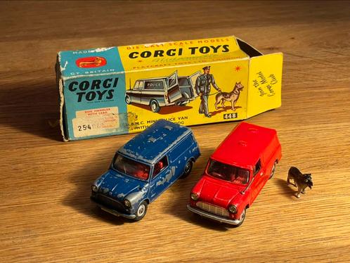 B.M.C. Mini Van (2x) Corgi Toys Vintage, Hobby en Vrije tijd, Modelauto's | 1:43, Zo goed als nieuw, Auto, Corgi, Ophalen of Verzenden