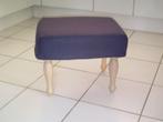 UNI donkerblauw linnen - op NIEUWE footstool !! 702 WIT !!, Nieuw, Rechthoekig, Ophalen of Verzenden