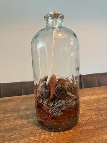 Glazen olielamp/ kaars beschikbaar voor biedingen