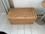 Rotan opbergkist mand dekenkist, Ophalen, Minder dan 50 cm, 50 tot 100 cm, Zo goed als nieuw