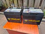 2x Rebelcell 12V 50Ah Lithium Accu met lader, Watersport en Boten, Ophalen, Gebruikt, Overige typen