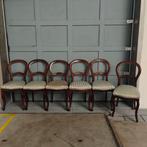 Set van 6 Antieke Louis-Philippe Eetkamerstoelen, Antiek en Kunst, Ophalen