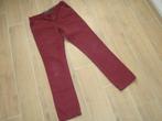 Z.g.a.n. bordeaux rode kat. Hema jeans, broek, 4 zak. mt.158, Meisje, Ophalen of Verzenden, Broek, Zo goed als nieuw