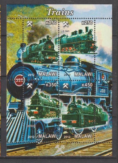 TREINEN-TRAINS = Mooi bl v MALAWI-890, Postzegels en Munten, Postzegels | Thematische zegels, Postfris, Treinen, Verzenden