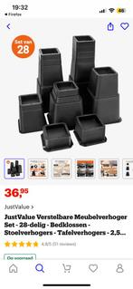 Bedverhogers Just Value - Verstelbaar tot 85cm, Huis en Inrichting, Ophalen of Verzenden, Zo goed als nieuw