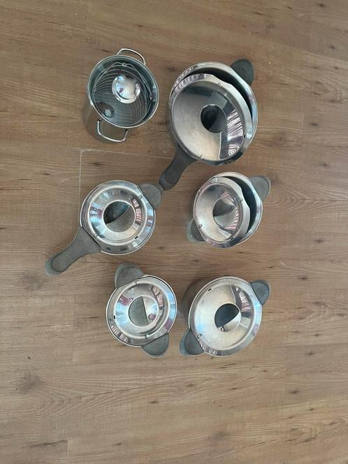 BK Qlinair classic pannenset, Huis en Inrichting, Keuken | Potten en Pannen, Gebruikt, Pannenset, Rvs, Ophalen