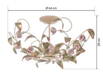 Plafondlamp met bloemen en blaadjes beschikbaar voor biedingen