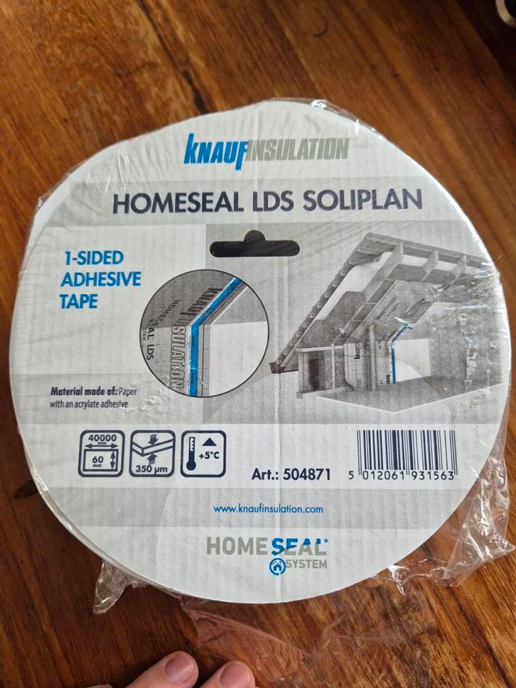 Klimaatfolie Tape - Knauf HomeSeal LDS Soliplan, Doe-het-zelf en Verbouw, Isolatie en Afdichting, Nieuw, Vloerisolatie, Muurisolatie