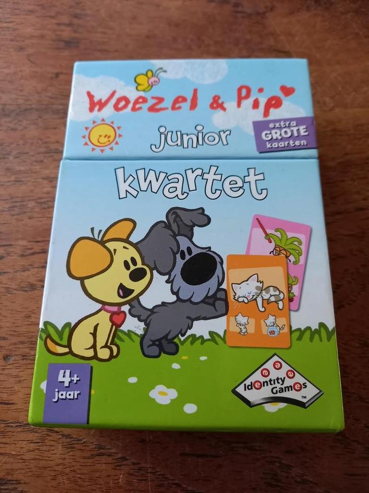 Woezel en Pip junior kwartet, Verzamelen, Speelkaarten, Jokers en Kwartetten, Zo goed als nieuw, Kwartet(ten), Ophalen of Verzenden