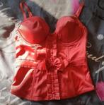 Victoria's Secret rode satijnen Corsage top maat S 75B, Kleding | Dames, Tops, Maat 36 (S), Verzenden