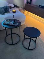 Salontafelset/bijzettafels, Huis en Inrichting, Tafels | Bijzettafels, Minder dan 55 cm, Rond, Zo goed als nieuw, Ophalen