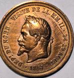 1867 Frankrijk Medaille 1867 bezoek Noord. Napoleon III, Postzegels en Munten, Ophalen of Verzenden, Frankrijk, Losse munt