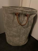Grijze wasmand met handvatten, Overige materialen, Gebruikt, Mand, Rond
