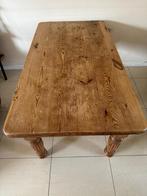 Massief houten eettafel, spoorbiels, Zo goed als nieuw, Vijf personen of meer, 150 tot 200 cm, Rechthoekig