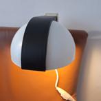 Landskrona klemspot vintage Zweedse lamp wit zwart, Gebruikt, Metaal of Aluminium, Vintage, Ophalen of Verzenden