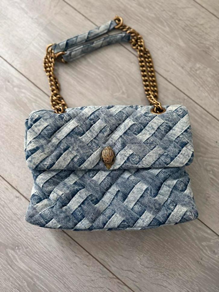 Kurt Geiger Kensington denim large tas, Sieraden, Tassen en Uiterlijk, Tassen | Schoudertassen, Zo goed als nieuw, Blauw, Ophalen of Verzenden