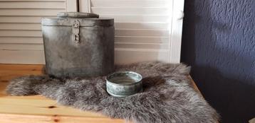 Stoere Zinken Opberger - Toiletrolhouder NIEUW beschikbaar voor biedingen